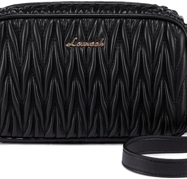 LOVEVOOK Quilted Crossbody Bags for Women, Small Trendy Leather Purse, Crossbody Purse with Adjustable Strap for Gift